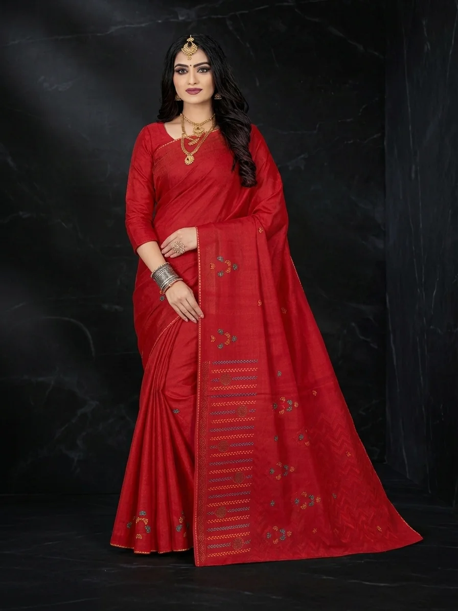 Veer Zara Silk Saree – Multicolor Designer Saree